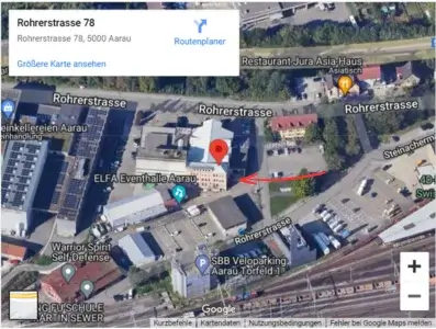 Standort des Turnraums auf Google Maps
